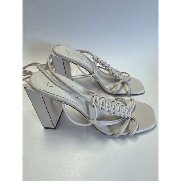 Jessica Simpson Women’s Meana Ankle Wrap Strappy Sandal Ivory Size 7 heeled - Picture 4 of 8